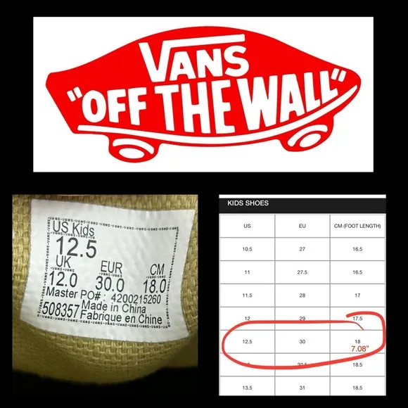 NWOB, KIDS VANS X HARIBO GUMMY BEAR CLASSIC SLIP-ON SHOES, SIZE US 12.5