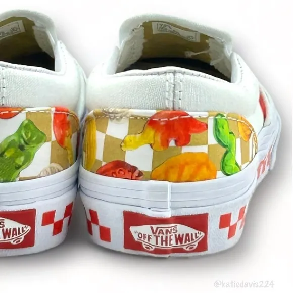 NWOB, KIDS VANS X HARIBO GUMMY BEAR CLASSIC SLIP-ON SHOES, SIZE US 12.5