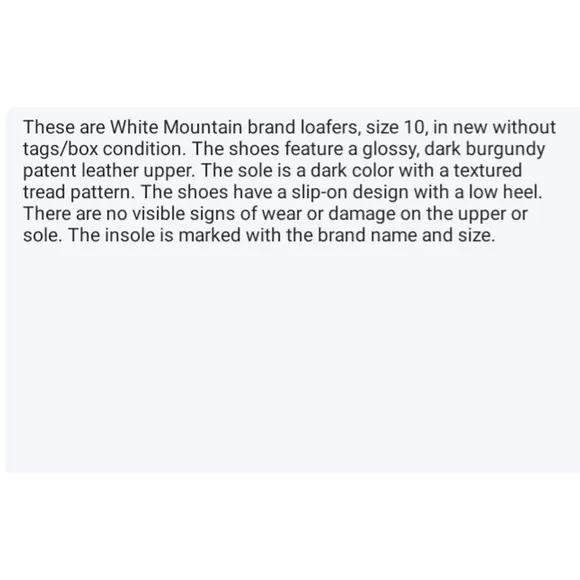 🌻NWOB Women's White Mountain Loafers Size 10 Burgundy