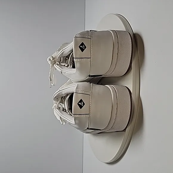 NWOT Sperry Top-Sider Charter LTT Court Sneakers Tennis Shoes Leather White 12