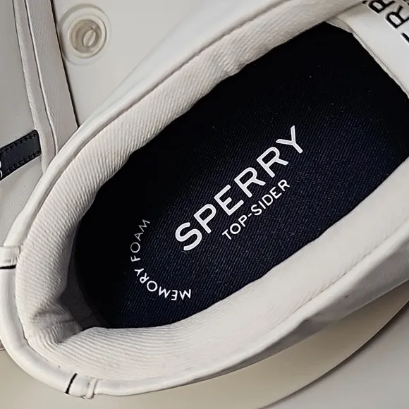 NWOT Sperry Top-Sider Charter LTT Court Sneakers Tennis Shoes Leather White 12