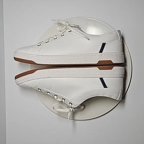 NWOT Sperry Top-Sider Charter LTT Court Sneakers Tennis Shoes Leather White 12