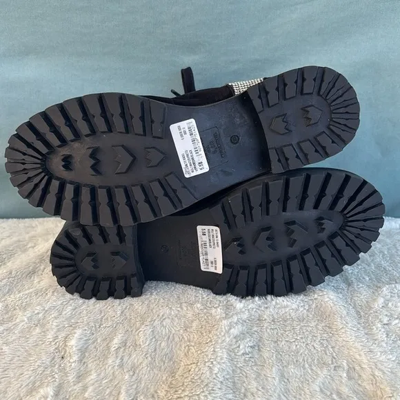 NWOT Women Schutz Shoes Booties | Silvetty Nubuck &amp; Rhinestones Bootie Size 5.5