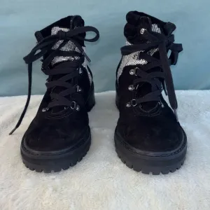 NWOT Women Schutz Shoes Booties | Silvetty Nubuck &amp; Rhinestones Bootie Size 5.5