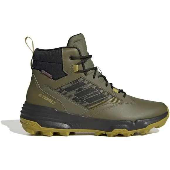 NWT adidas Men's Unity Leather Mid Rain.rdy Walking Shoe,Olive/Black-13 M/14 W