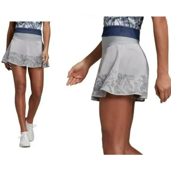 Nwt Adidas Stella McCartney Gray Pretty Tennis Skort Skirt w/ Shorts L Large