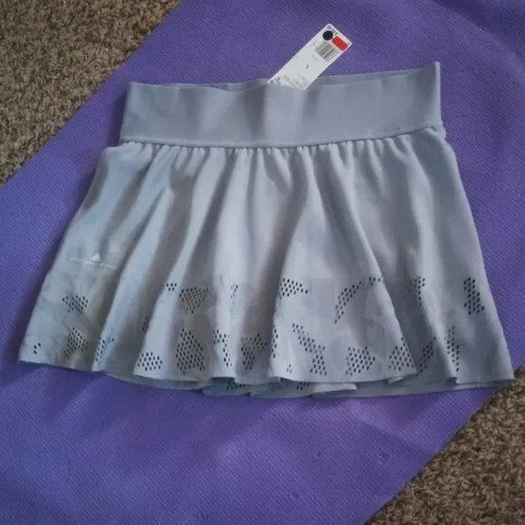 Nwt Adidas Stella McCartney Gray Pretty Tennis Skort Skirt w/ Shorts L Large