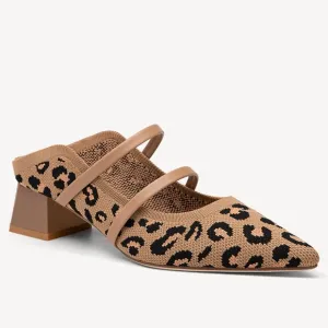 NWT Cosy Island SoftWave Cut Out Block Heeled Mules