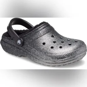 NWT! Crocs Unisex-Adult Classic Lined Glitter Clog