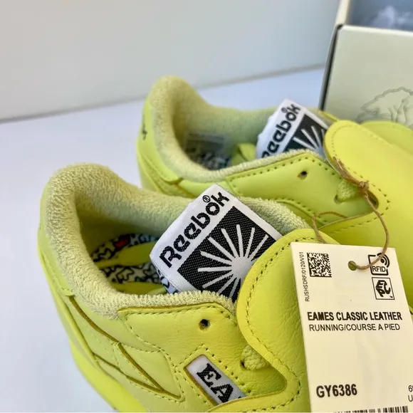 NWT Eames x Reebok Collab Sneaker Aloe Yellow Green Neon Sneakers Unisex shoes