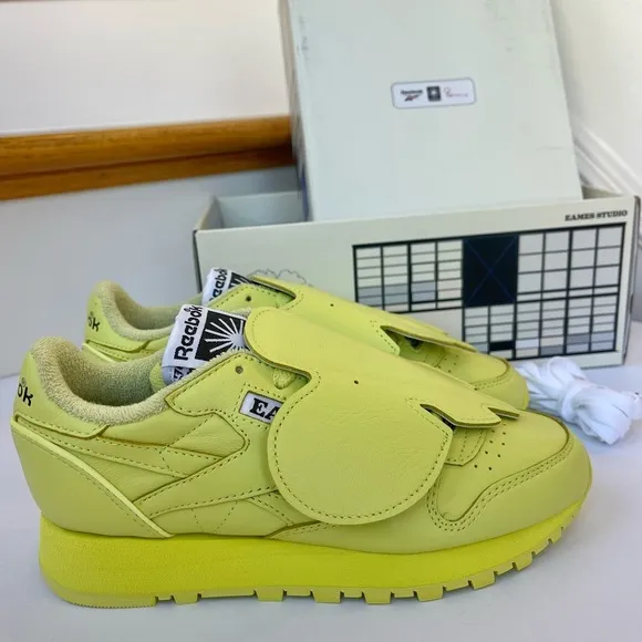 NWT Eames x Reebok Collab Sneaker Aloe Yellow Green Neon Sneakers Unisex shoes
