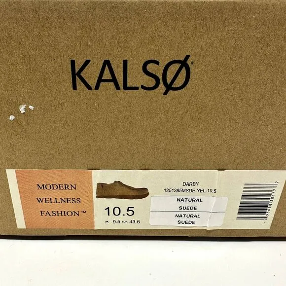 NWT Earth Mens Kalso Tan Darby Suede Gum Sole Shoes Size 10.5