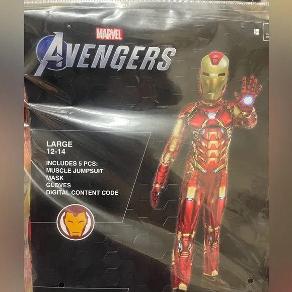🌼💜💜NWT Iron Man Halloween Costume Includes Jumpsuit, Gloves and Mask