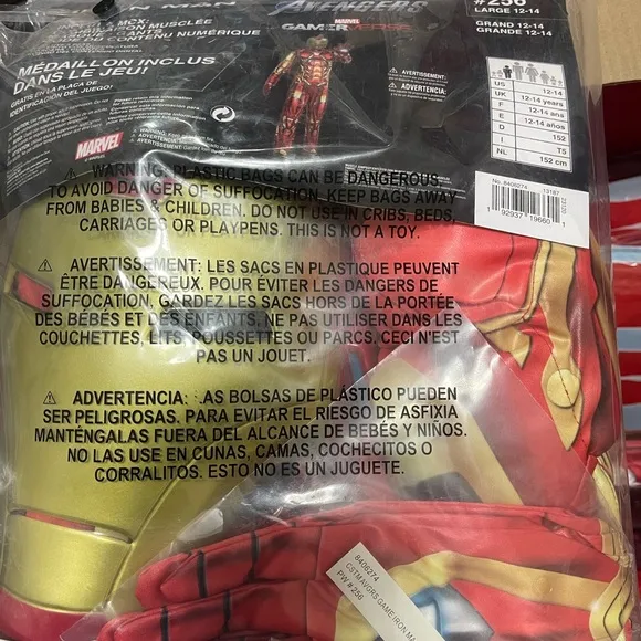 🌼💜💜NWT Iron Man Halloween Costume Includes Jumpsuit, Gloves and Mask