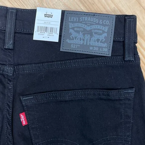 NWT Levi’s 527 Slim Bootcut 30x30 Black