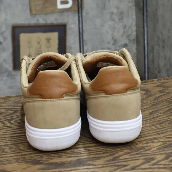NWT Levi's Gavin Synthetic Leather Casual Lace Up Sneaker Light Tan Brown 10