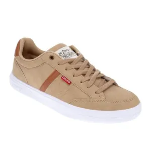 NWT Levi's Gavin Synthetic Leather Casual Lace Up Sneaker Light Tan Brown 10