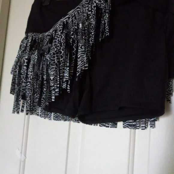 Nwt Lucky In Love Fringe Tennis Skirt Skort Shorts M Medium