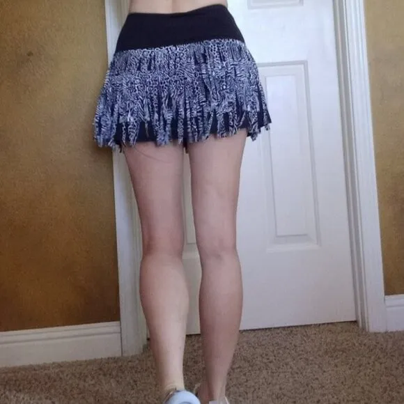 Nwt Lucky In Love Fringe Tennis Skirt Skort Shorts M Medium