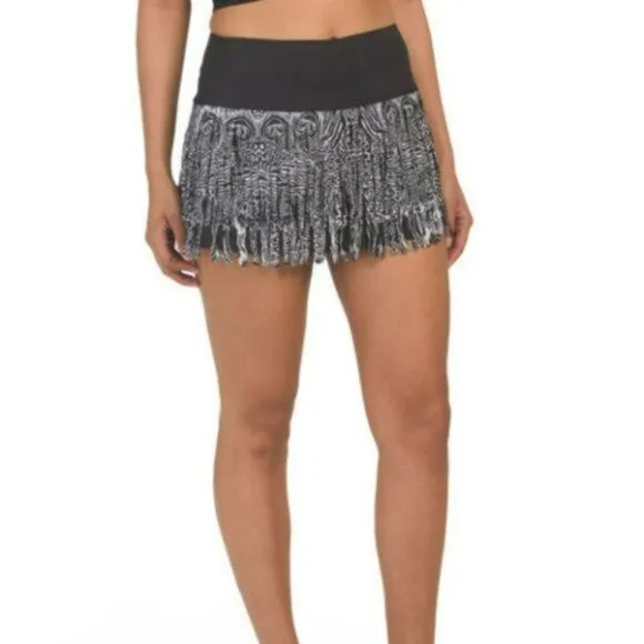 Nwt Lucky In Love Fringe Tennis Skirt Skort Shorts M Medium