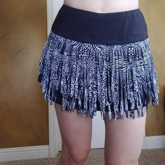 Nwt Lucky In Love Fringe Tennis Skirt Skort Shorts M Medium