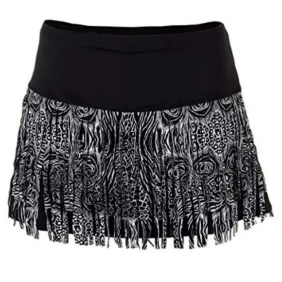 Nwt Lucky In Love Fringe Tennis Skirt Skort Shorts M Medium