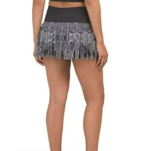Nwt Lucky In Love Fringe Tennis Skirt Skort Shorts M Medium