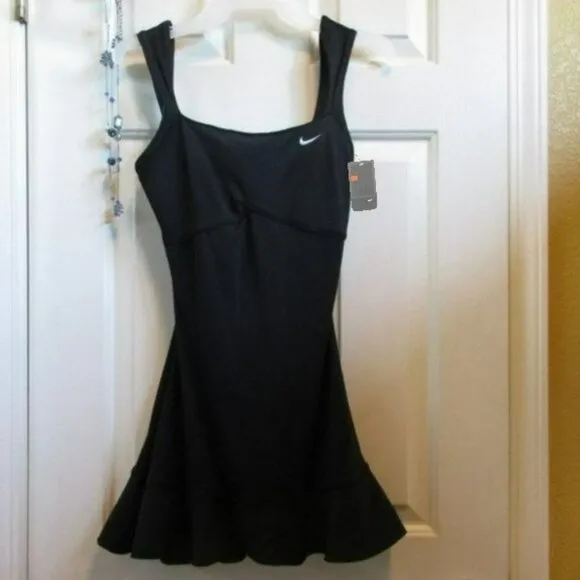 NWT Nike tennis dress w/ Bra skirt black S Small - SO PRETTY!