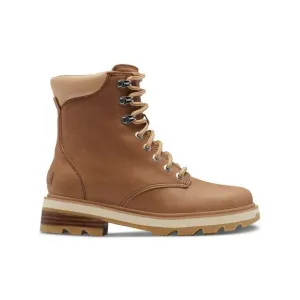NWT SOREL Womens Beige 1&quot; Platform Lennox Round Toe Leather Boots Shoes 5