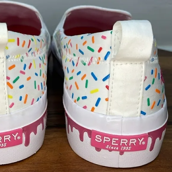 NWT SPERRY Top Sider Sprinkle Baby Jimmie Slipons Boat Wet Park Day Tennis Shoes