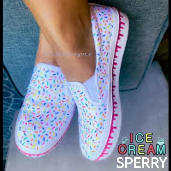 NWT SPERRY Top Sider Sprinkle Baby Jimmie Slipons Boat Wet Park Day Tennis Shoes
