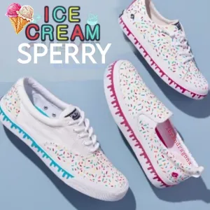 NWT SPERRY Top Sider Sprinkle Baby Jimmie Slipons Boat Wet Park Day Tennis Shoes