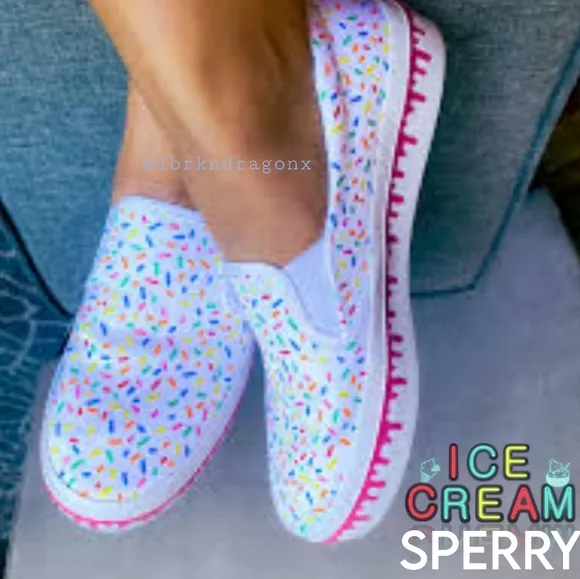 NWT SPERRY Top Sider Sprinkle Baby Jimmie Slipons Boat Wet Park Day Tennis Shoes