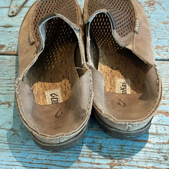 OLUKAI Men's MOLOA AHO CLAY-HUSK NUBUCK LEATHER SLIP-ON LOAFERS CASUAL SHOES 12M