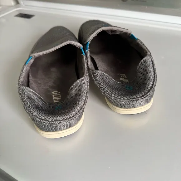 OluKai Nohea Mesh Boy's Supportive Slip On Hybrid Loafer Shoes Youth 5 Grey