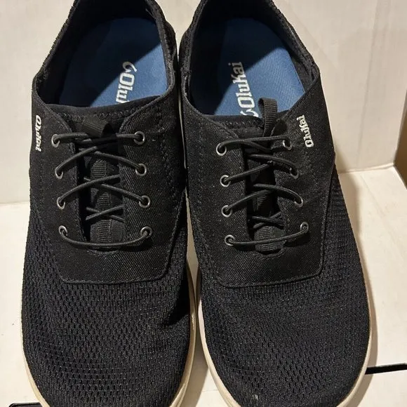 OLUKAI Nohea Moku Casual Shoes Men's Size 9 Black -used