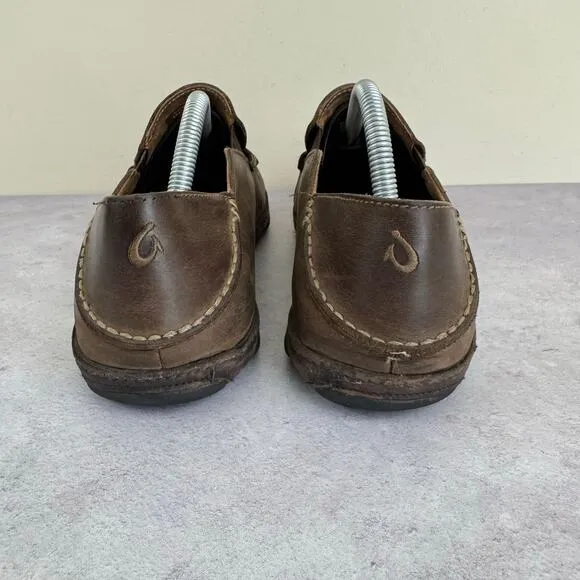 Olukai Shoes Men's Size 10 Moloa Kapa Slip On Drop In Heel Casual Resort READ