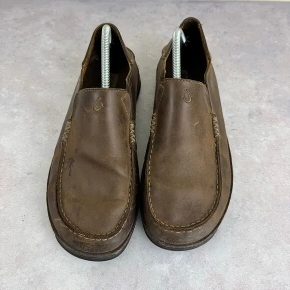 Olukai Shoes Men's Size 10 Moloa Kapa Slip On Drop In Heel Casual Resort READ