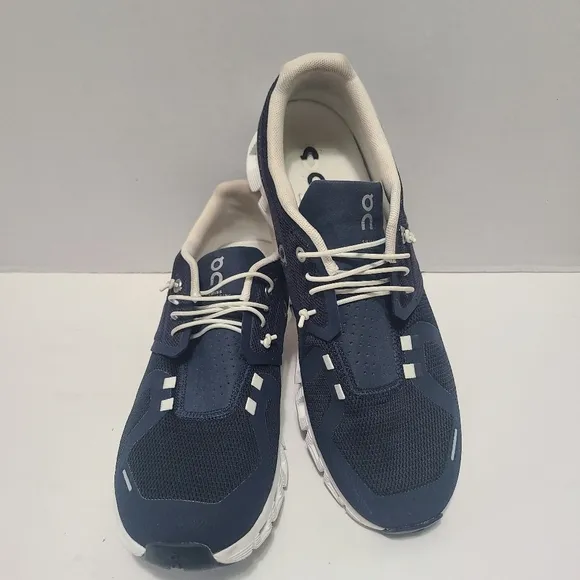 On Cloud 5 Men's Navy Blue Athletic Speed Lace Running Training Shoe Size 8.5