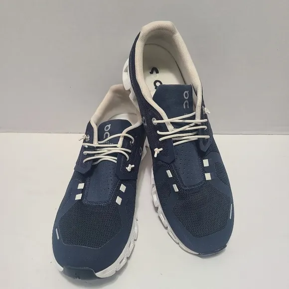 On Cloud 5 Men's Navy Blue Athletic Speed Lace Running Training Shoe Size 8.5
