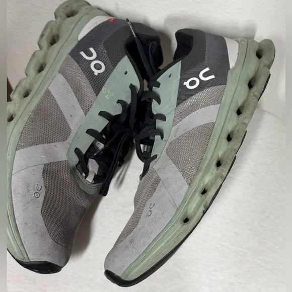 On Cloud Men’s Cloudrunner Alloy Moss Grey Sage Green Athletic Sneakers Size 10