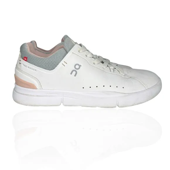 On Cloud Running Women's The Roger Advantage Sneakers-White/Rose 7.5 US Shoes