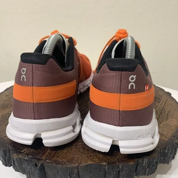 On Cloudflow Running Training Sneakers Mens Shoes Size 10 Flare/Dawn Red Orange