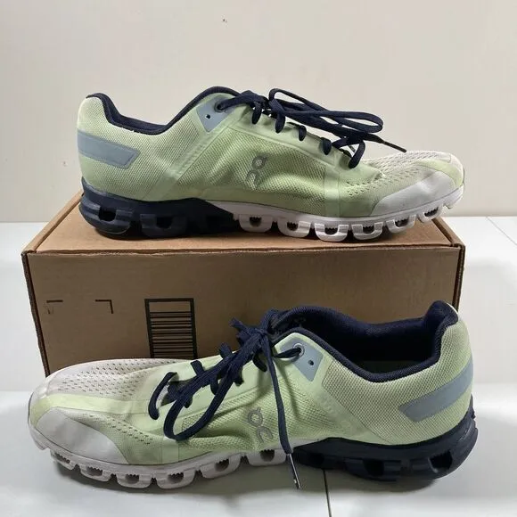 On CloudFlow Sneaker Men Size 12 Green Athletic Running Training‎ Shoes Comfort