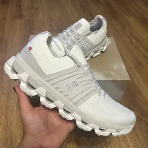 ON CLOUDSWIFT White Frost athletic training running lace up shoes sneakers sz9