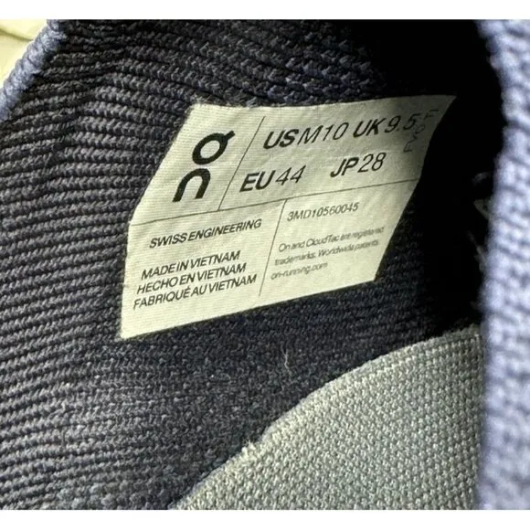 On Running Cloudswift 3 Mens Size 10 Blue Denim Midnight Athletic Training Shoes