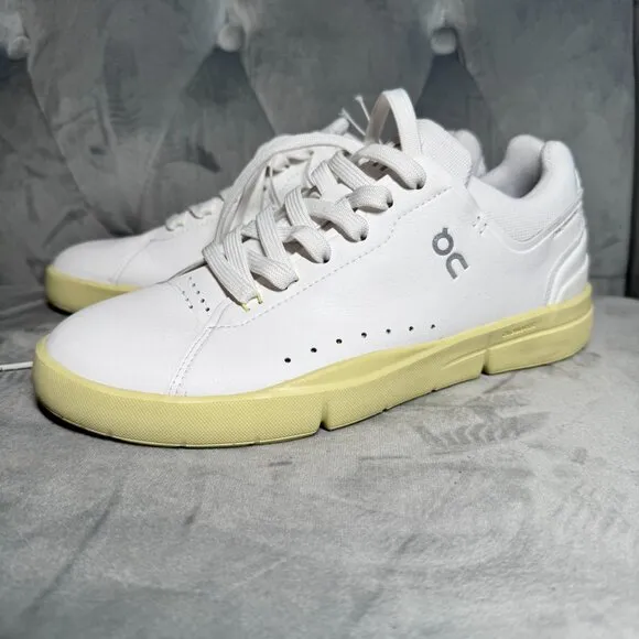 On Running THE ROGER Advantage White Hay Sneaker‎ Shoes Size 8 NEW WITH TAG