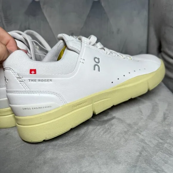 On Running THE ROGER Advantage White Hay Sneaker‎ Shoes Size 8 NEW WITH TAG