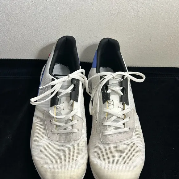 On Running White and Black Sneakers with Minimalist Design Sz 10.5