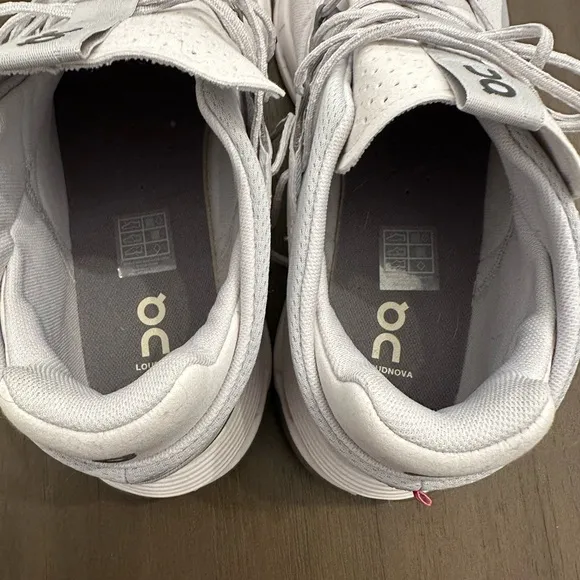 On Running White and Gray Sneakers with Modern Design
